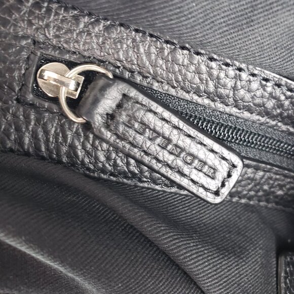 Levenger Metro Blue Canvas Leather Messenger Bag 13"x13" Shoulder Crossbody - Picture 8 of 14